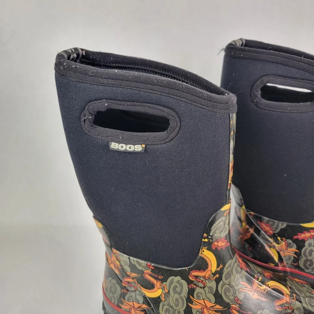 Bogs Kids Classic High Dragon Rain Boots Waterproof Neoprene‎ Outdoor